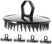 WOFASHPURET 5PCS Portable Hair Scalp Brush Plastic Massage Cleaning Brush for Dandruff Removal Shampooing Scalp Massage Travel Friendly Design for All Hair