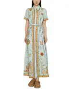 Alemais Surrealist Linen Shirt Dress
