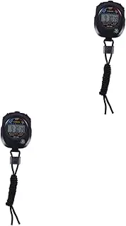 2 Pcs Stopwatch Timer for Gravity Timer Clocks USB Timer Digital Stop Watch Timer Digital Timers Watches Large Countdown Timer Watch Digital Clock Plug Black Abs