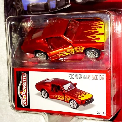 Majorette 1967 FORD MUSTANG FASTBACK New Diecast Car with Rubber Tires