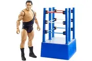 WWE Wrestlemania Moments Andre The Giant 6 inch Action Figure Ring Cart with Rolling WheelsCollectible Gift for WWE Fans Ages 6 Years Old and Up