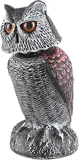 Plastic Owl Decoy, Owl Decoy to Scare Birds Away Exquisitely Crafted Waterproof Shake Sun Proof Outdoor Garden Decoration for Orchard for Crops