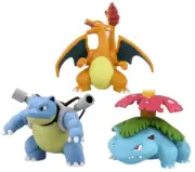 Pokemon Moncolle TAKARA TOMY Charizard Blastoise Venusaur Mini Figure, Set of 3
