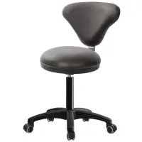 在飛比找momo購物網優惠-【GXG】立體圓凳加椅背 工作椅 塑膠腳/防刮輪(TW-81