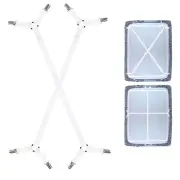 Bed Sheet Straps, Adjustable Durable Bed Sheet Holder Straps with Metal Clips...