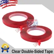 2 Rolls 30ft.(10 Yards) of 1/2" Double-Sided Clear (transparent) Tape Adhesive