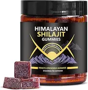 3000mg Pure Himalayan Shilajit Gummies Gold for Men & Women Organic Natural 85 Plus Trace Minerals Fulvic acid (E, sugar cube)