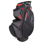 Sun Mountain 2025 C-130 14-Way Divided Premium Golf Cart Bag - STEEL BLACK RED
