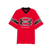 [Balenciaga] Balenciaga American Football V-neck T-shirt II NUMERIC RED