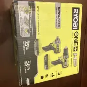 Ryobi ONE Plus HP 18V Brushless Cordless Compact 1/2" Drill and Impact Driver...