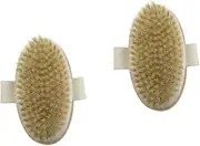 Mikinona 2pcs Exquisite Workmanship Brush for Shower Bristle Body Massage Brush Wooden Handle