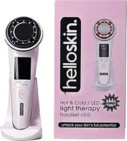 Helloskin Hot/Cold LED Light Therapy Handset V3.0 | Anti-Aging, Acne Treatment, Deep Cleansing, Redness Reduction, EMS Facial Toning, Skin Firming & Tightening
