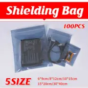 Resealable Plastic Packaging Bags 100PCS Zip Lock 5 Size Anti Static Storage Use