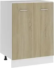 vidaXL Bottom Cabinet Durable Home Kitchen Storage Standing Stand Shelf Cabinet Cupboard Organiser Furniture Sonoma Oak Engineered Wood