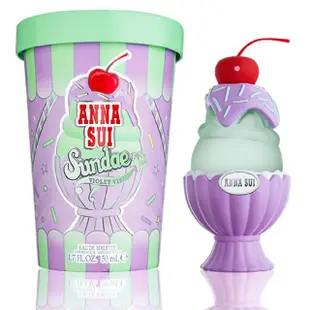 【ANNA SUI 安娜蘇】Anna Sui 果漾聖代淡香水-戀愛紫檸 50ml(專櫃公司貨)