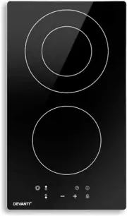 Ceramic Cooktop, 2 Burners 3 Zones Portable Cooktops Cookware Cooker Super Power
