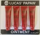 4 X Lucas Papaw Ointment Pawpaw Cream Paw Paw Handy Tube 25g