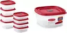 Rubbermaid 16-Piece Food Storage Containers with Lids Bundle (Red)