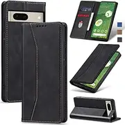 Jasonyu Mobile Phone Case for Google Pixel 7 Leather Flip Foldable Shockproof Magnetic [Premium PU Leather] [Stand Function] [Card Slots] Protective Flip Case for Google Pixel 7