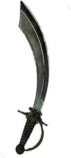 Yummy Bee Pirate Sword Cutlass Adult Sabre Fancy Dress Costume Plastic Toy Swords Black Curved
