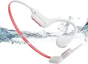 S3 Bone Sound Sports Wireless Headphones, Open-Ear Bluetooth 5.3 Swimming Headphones, IP68 Waterproof, with 16GB Memory, Microphone, MP3 Mode, Perfect for Swimming, Running, Cycling (White)