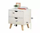 Wooden Bedside Table Drawers Nightstand Unit Cabinet Storage Bedside Table