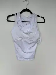 Athleta NWT White Workout Tank Top with Built in Sports Bra