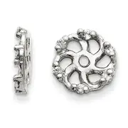 14k White Gold VS Diamond Earring Jacket