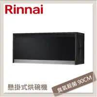 在飛比找PChome24h購物優惠-林內Rinnai 懸掛式臭氧殺菌烘碗機 銀色 RKD-196