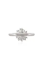 [Bernard James] Flora Pave 18K White Gold Diamond Daisy Ring