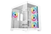 DeepCool CG530 4F WH ATX Case, Tempered Glass, 4 Pre-Instaled Fans, USB3.02Gen2 Type-C x1Audio/Mic1, Cable, Supports Rear Connect R-CG530-WHADA4-G-1