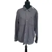Buffalo David Bitton Steel Waffle Knit Jacket Sherpa Lined L Gray NWT