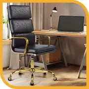 Furb Ergonomic Executive Eames Office Chair Height Adjustable Gold/Dark Grey