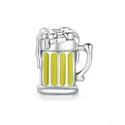 Beer Charm Fit Bracelet Silver plating Women Jewelry DIY Beads