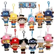 One Piece Anime Chopper Luffy Sanji Plush Clip-on Keychain 5" [Read Desc]