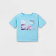 Girls' Floral Pajama Top Size Small (6-6X) "dreamy" Art Class™- Light Blue NEW