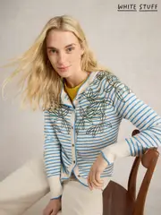 White Stuff White Lulu Embroidered Cardigan (F97321) | $127