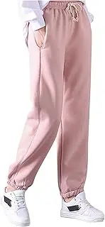 [Generic] Women Pants Casual Petite on Elastic Women Velvet Pants Casual Fashion Pants Womens Plus Stretch Pants (Pink, L)