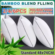 2/4/6PCS Hotel Quality Bamboo Blend Pillows Breath Bed Pillow Firm Medium Soft