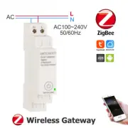 Wireless Gateway Hub AC100~240V 50/60Hz Din-Rail Home Bridge for Zigbee Devices