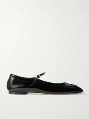 [Aeyde] Aeyde - Uma Patent-leather Mary Jane Ballet Flats - Black - IT40 IT 40 Black