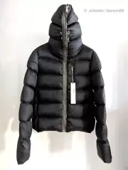 *NEW* RICK OWENS GIMP PUFFER DOWN JACKET FULL ZIP FW22 STROBE RUNWAY (BLACK, 48)