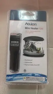 Small Aquarium Fish Tank Mini Flat Heater Up to 5 Gallon Aquariums 10 Watts