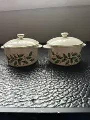 Sugar Bowl mini Casserole Set Of 2 Lenox Brand New