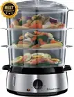 Cook@Home 9L 3‑Tier Food Steamer 800W w/ Timer, BPA‑Free, Stainless Base