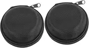 BESPORTBLE 2Pcs Portable Round Watch Storage Box Durable Travel Watch Case Compact Design for Business Trips Home Storage Keeps Watches Clean Safe From Scratches