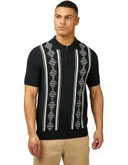 [Ben Sherman] Argyle Textured Polo in Black