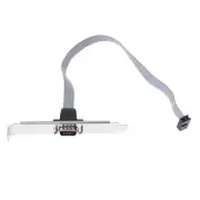 Serial 9Pin DB9 RS232 Ribbon Cable Connector Bracket Computer 9P Baffle Line