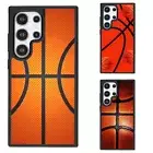 Rugged Case For Samsung Galaxy Z Fold Flip 3 4 5 6 art orange basketball texture