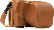 MegaGear MG408 Sony Alpha A6300, A6000 (16-50 mm) Ever Ready Leather Camera Case and Strap - Light Brown